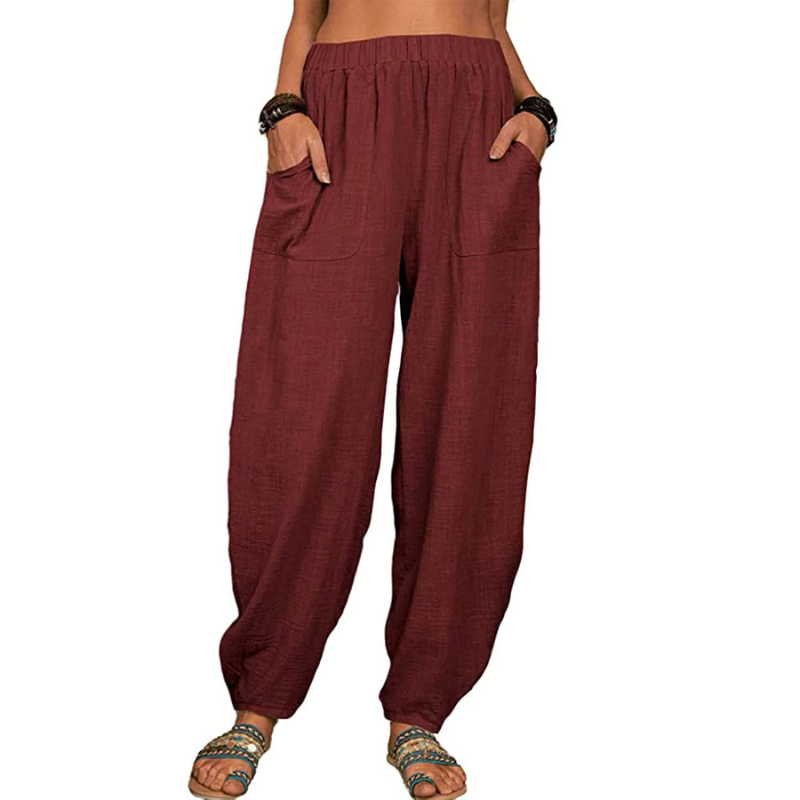 Loose cotton linen harem pants ~ Soft, breezy comfort you’ll live in.
