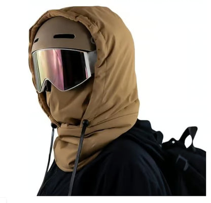 Waterproof Fleece-Lined Hood ~ Full-face protection for cold, wind, and rain.