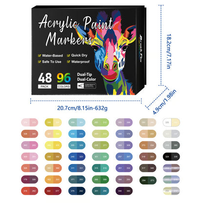 Dual Tip Acrylic Paint Pen Marker ~ Screen-free creativity on any surface.