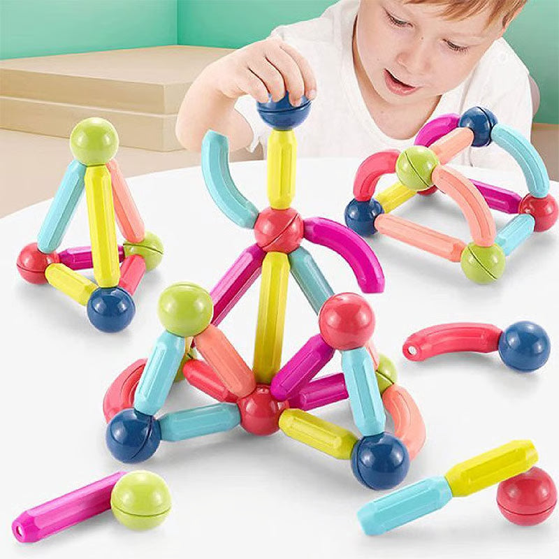 Magnetic Balls and Rods Building Blocks Set ~ Boost imagination, focus, and motor skills.