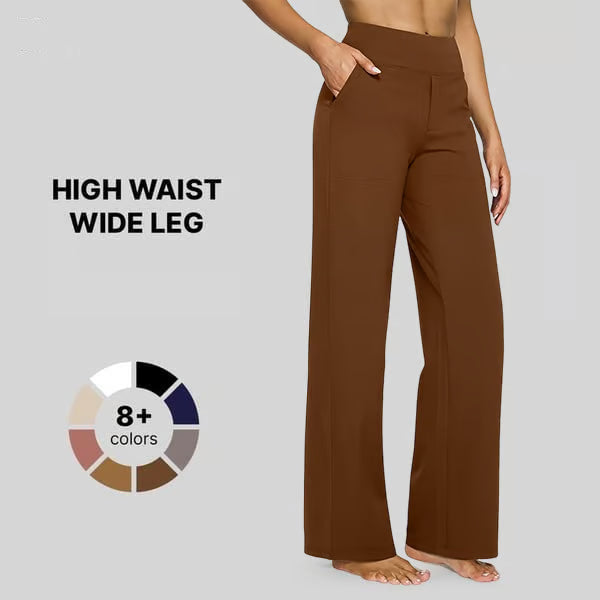 Loose High-Waist Yoga Pants ~ Flowy comfort with a polished, office-ready look.