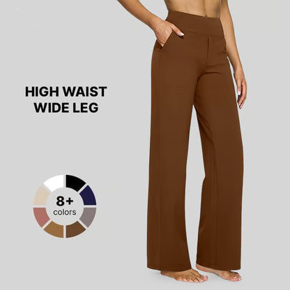 Loose High-Waist Yoga Pants ~ Flowy comfort with a polished, office-ready look.