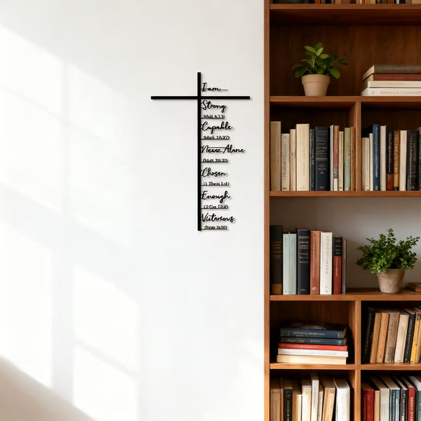 Scripture-Inspired Metal Cross Wall Art ~ Bring faith and peace to every corner of your home.