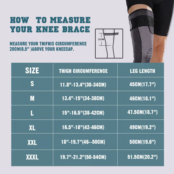 Long Compression Knee Sleeve ~ All-day joint support for workouts and recovery.