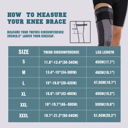 Long Compression Knee Sleeve ~ All-day joint support for workouts and recovery.