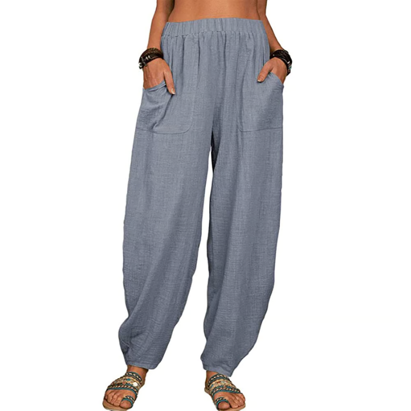 Loose cotton linen harem pants ~ Soft, breezy comfort you’ll live in.