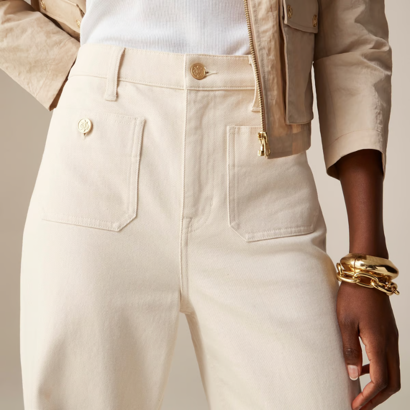 Tummy Control Cropped Wide-Leg Jeans ~ Flatter your waist, elevate your style.