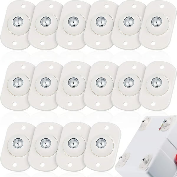 Self Adhesive Caster Wheels ~ Instant 360° mobility for furniture & storage.