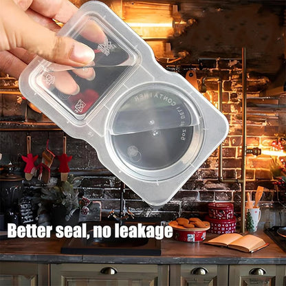 Double Compartment Condiment Containers (10 Pack) ~ Split containers for balanced eating.