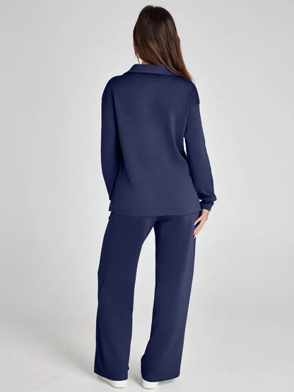 Casual Long Sleeve Sweatsuit 2-piece Sets ~ Soft, breathable, and wrinkle-free all day long.