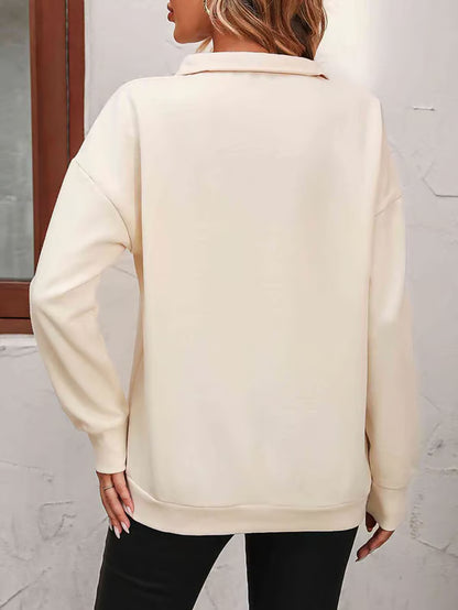 Oversized Zip-Up Sweatshirt ~ Cloud-like drape and plush warmth built for every season.