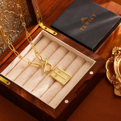 Cross Pendant Paperclip Chain Necklace ~ A bold reminder of God’s presence.