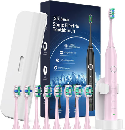 Sonic Electric Toothbrush ~ Dentist-level clean and whiter teeth in 2 minutes.