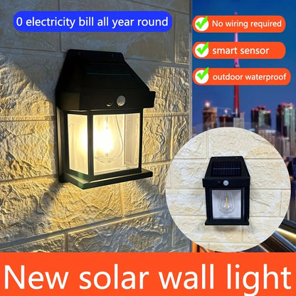 Outdoor Solar Wall Lamp ~ Brighten your outdoors with zero electricity.