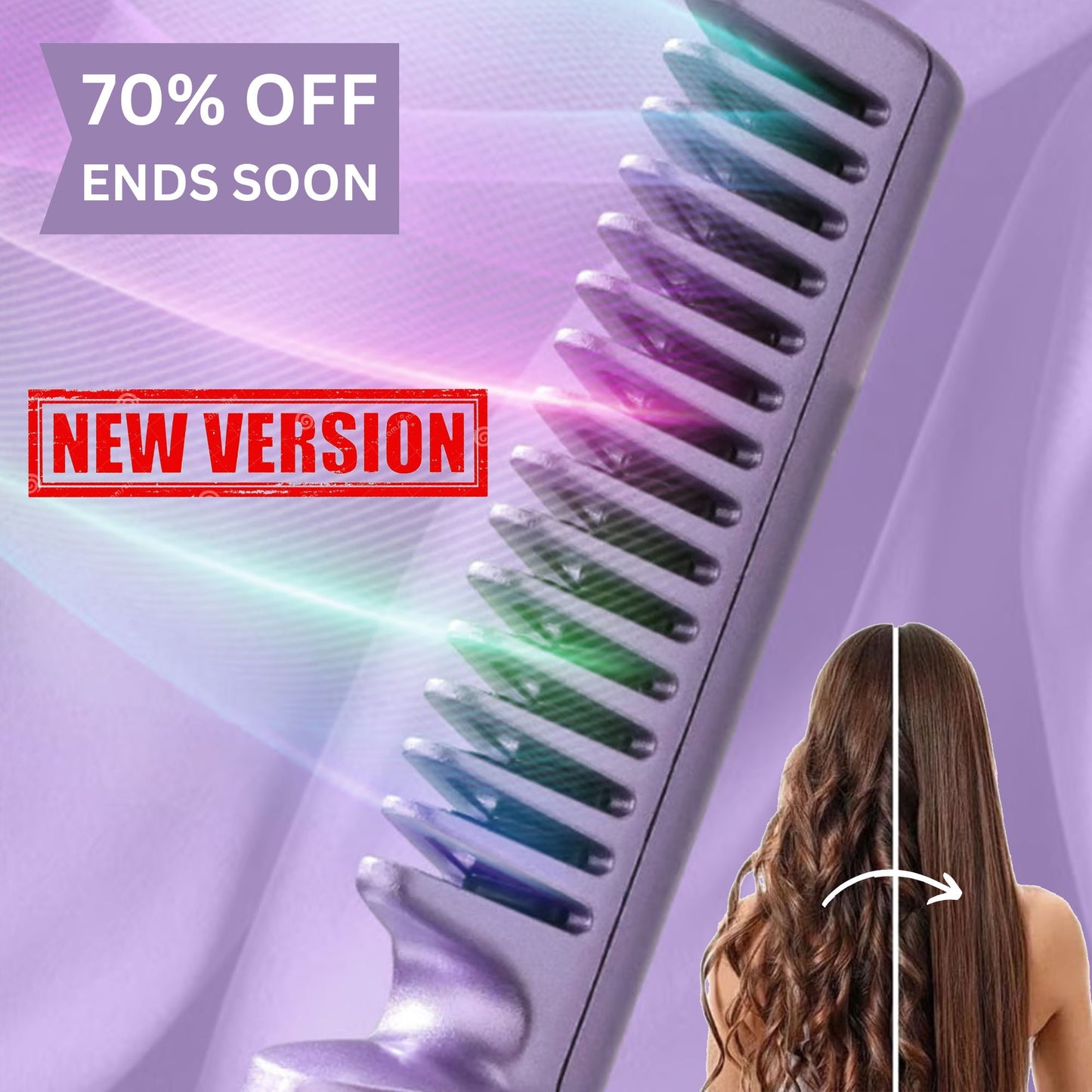 Ceramic Hairdressing Comb ~ Smooth, frizz-free hair anytime, anywhere.