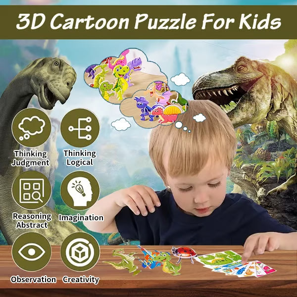 Educational 3D Cartoon Puzzle ~ Keep little hands busy and imaginations big.