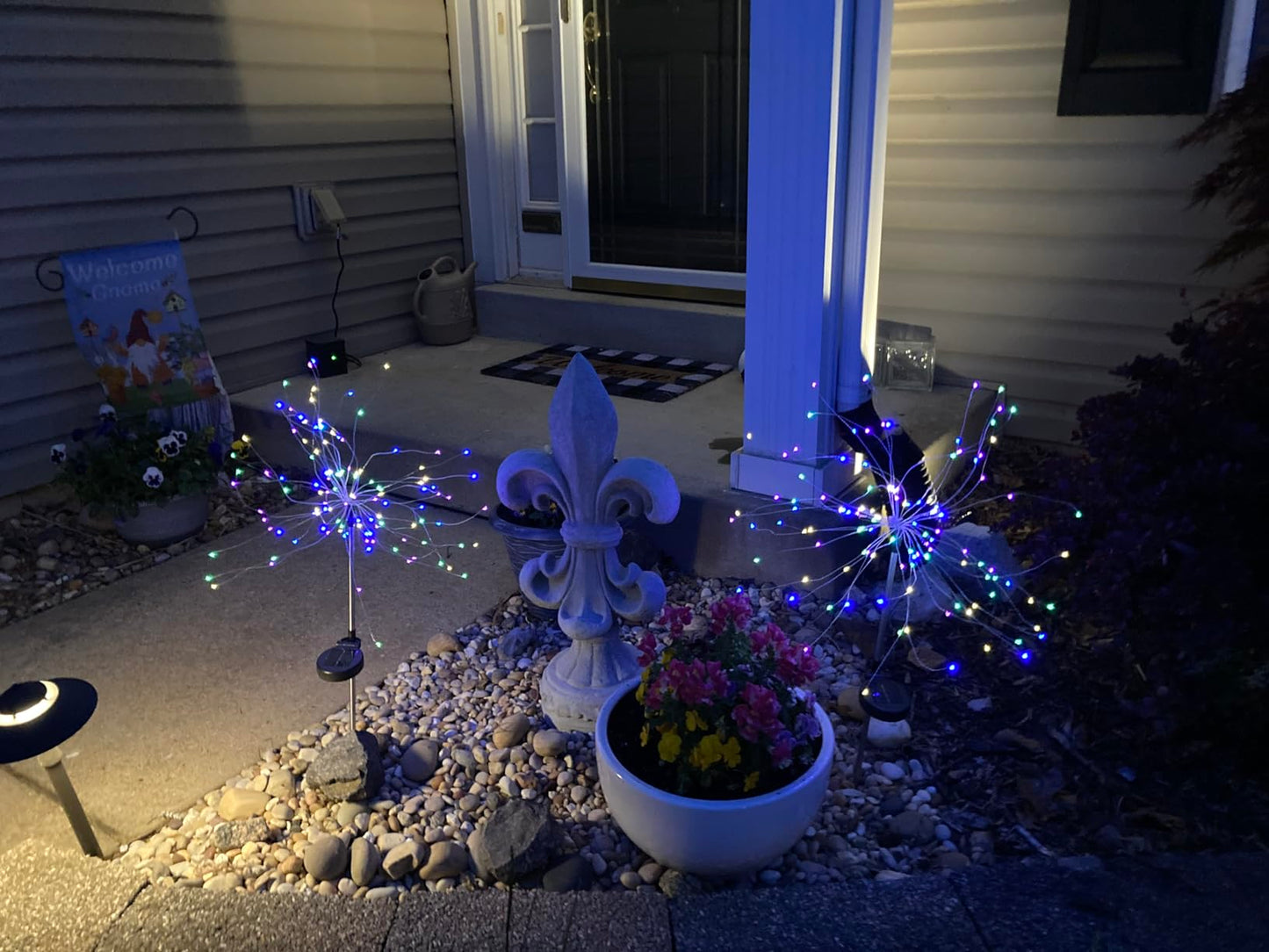 Waterproof Solar Garden Fireworks Lamp ~ Add vibrant sparkle to any outdoor space.