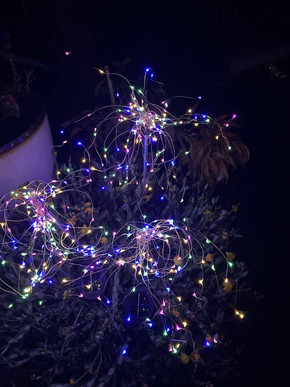 Waterproof Solar Garden Fireworks Lamp ~ Add vibrant sparkle to any outdoor space.