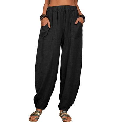 Loose cotton linen harem pants ~ Soft, breezy comfort you’ll live in.