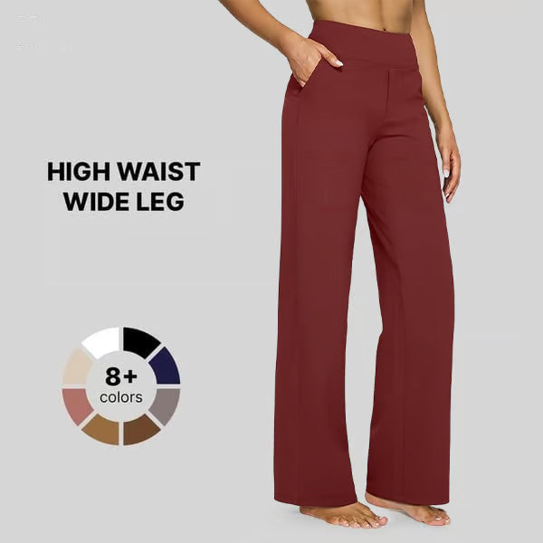 Loose High-Waist Yoga Pants ~ Flowy comfort with a polished, office-ready look.