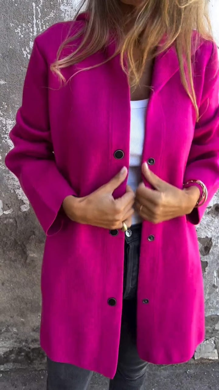 Casual Single Breasted Hooded Jacket ~ Throw-on style for breezy spring & autumn days.