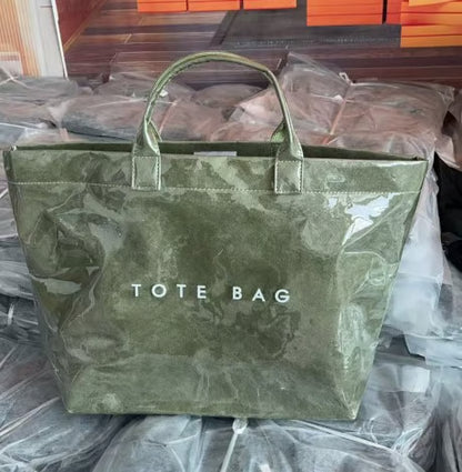 Letter Print Tote Bag ~ Designer-level style that carries your day with ease.