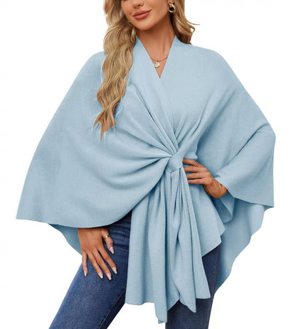 Oversized Shawl Poncho ~ Your all-season essential for chic, effortless layering.