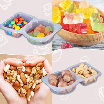 Double Compartment Condiment Containers (10 Pack) ~ Split containers for balanced eating.