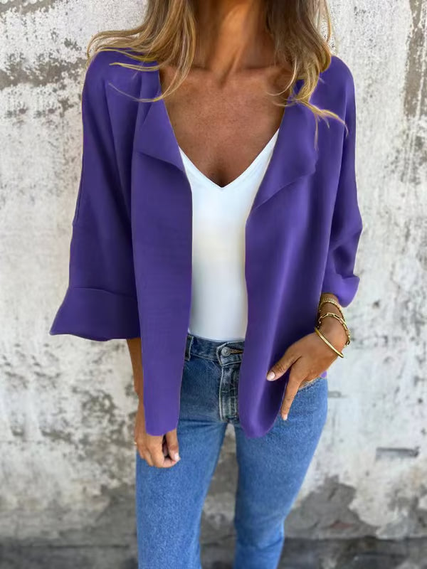 Casual Faux Suede Cardigan ~ Chic layering piece for every season.