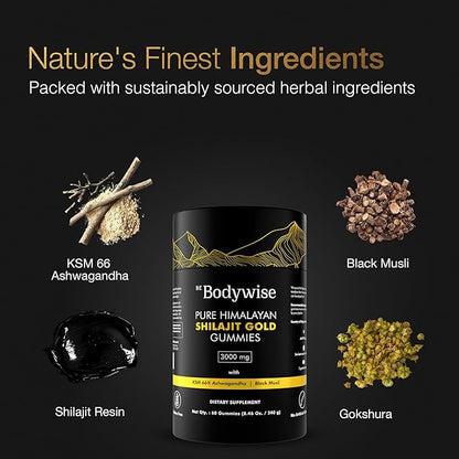 Pure Himalayan Shilajit Gummies ~ Natural Energy & Stamina in Every Bite~