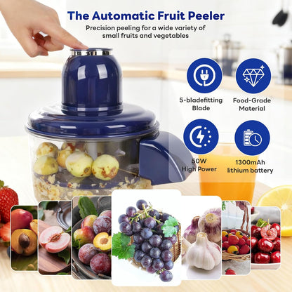 Automatic Peeler ~ Peel delicate skins evenly without bruising or waste.