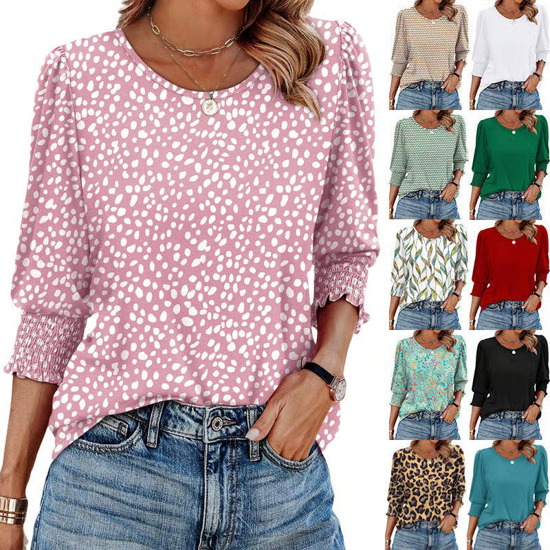 Dressy 3/4 Length Sleeve Blouse ~ Chic, versatile style for every occasion.