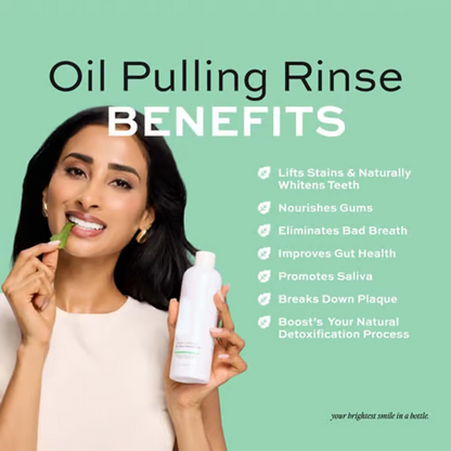 Spearmint Oil Pulling Rinse ~ No mercy for garlic, booze, or 3-day coffee breath.