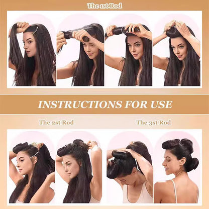 Satin Heatless Curling Set (3 Curlers) ~ Wake up with salon-worthy curls overnight.