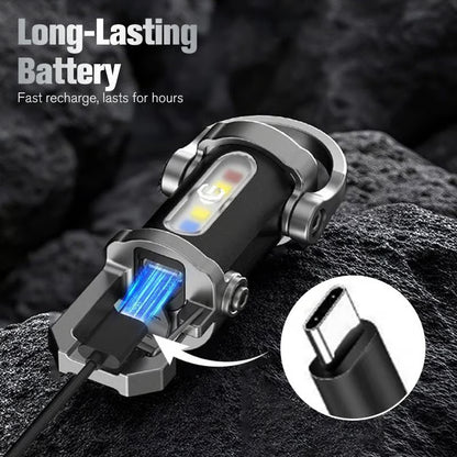 Portable Rechargeable Keychain Flashlight ~ Powerful dual-beam brightness in your pocket.