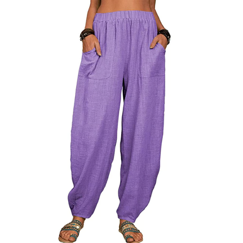Loose cotton linen harem pants ~ Soft, breezy comfort you’ll live in.