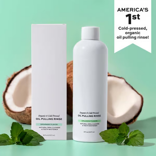 Spearmint Oil Pulling Rinse ~ No mercy for garlic, booze, or 3-day coffee breath.