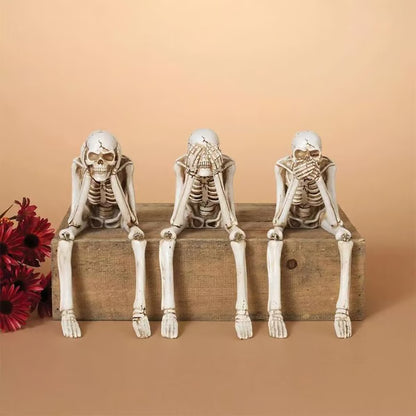 Three Wise Skeletons ~ Darkest conversation piece in the room.