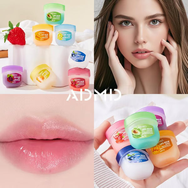 8Pcs Fruit Flavored Lip Care Set ~ Turn dry, cracked lips into glass-shine perfection.