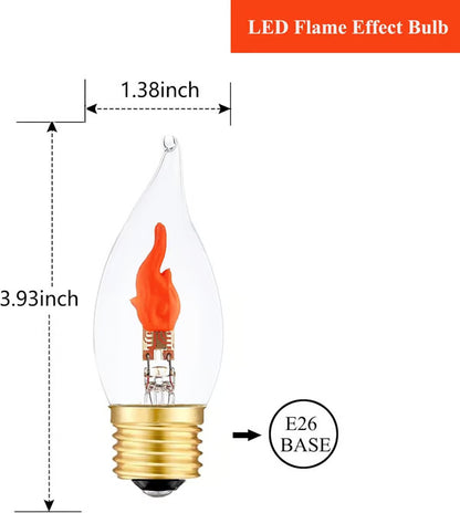 Flickering Flame Light Bulbs ~ Year-round warm flicker for indoor or outdoor spaces.