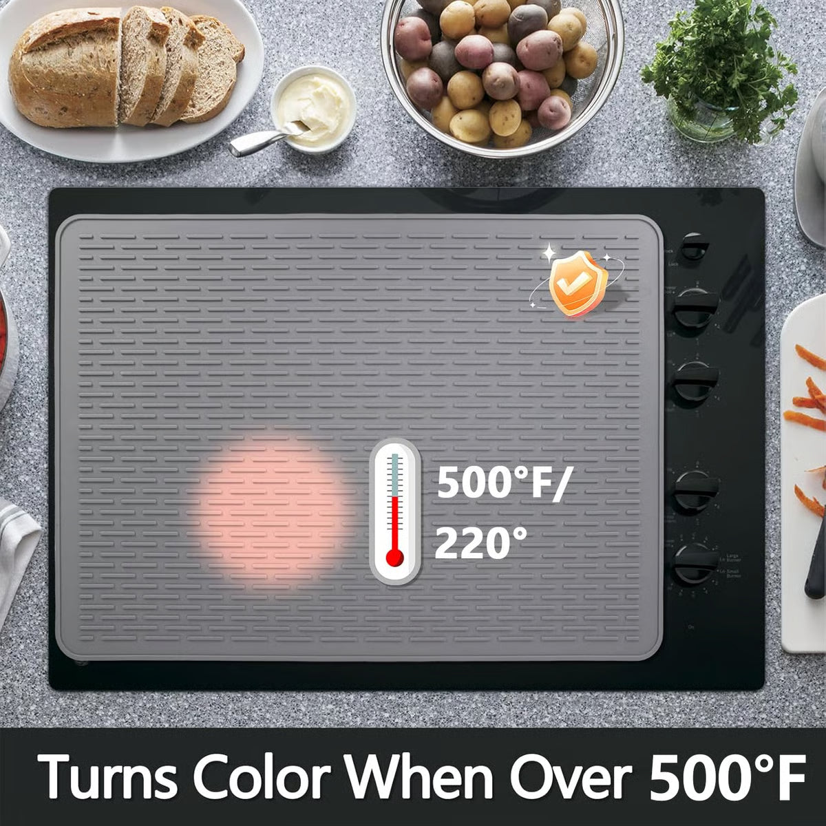 Heat-Resistant Stove Cover ~ Protect, prep, and dry with one smart surface.