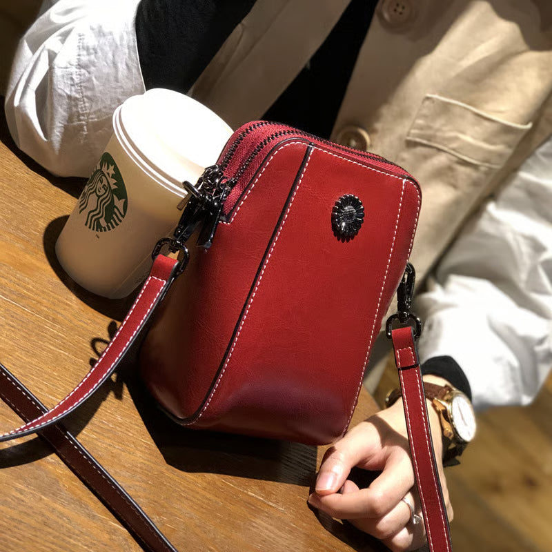Soft Leather Mobile Phone Messenger Bag ~ Everyday luxury in a compact size.