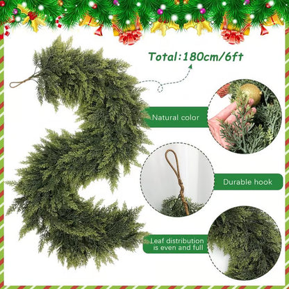 Artificial Cypress Leaf Vine Wreath ~ Bend, shape & style for any season or space.