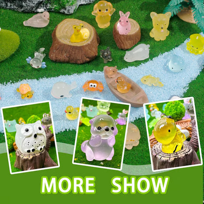 Mini Animal Resin Models ~ Charge by day and shine with soft neon light.