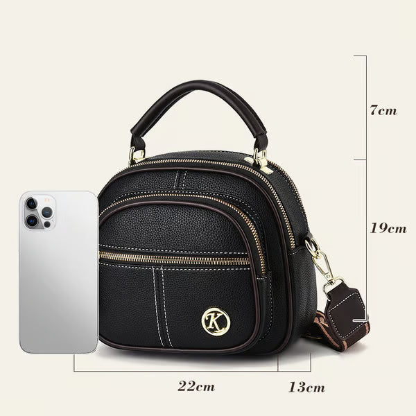 Shoulder Strap Leather Crossbody Bag ~ Hands-free power move from office chaos to after-hours.