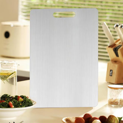 Heavy-Duty Steel Chopping Board ~ Odor-free and heat-resistant for everyday cooking.