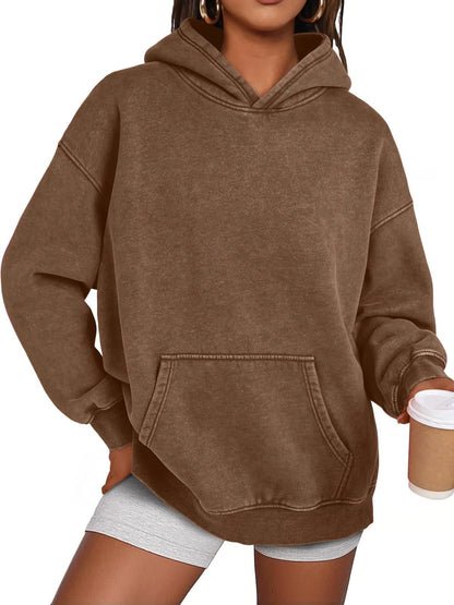 Unisex Casual Oversized Acid Wash Hoodie ~ Laid-back style with all-day comfort.