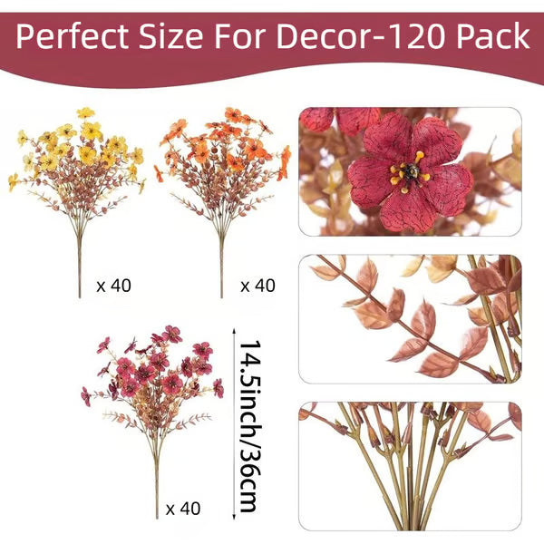 Artificial Fall Decor Flowers ~ Brighten any space with lasting autumn color.