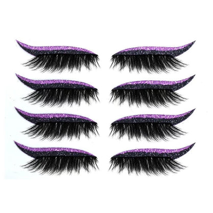 Reusable Eyeliner And Eyelash Stickers ~ Salon glam in 10 seconds, no glue needed