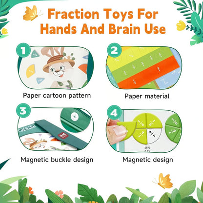 Magnetic Fraction Demonstration Book ~ A smarter way for kids to learn fractions.